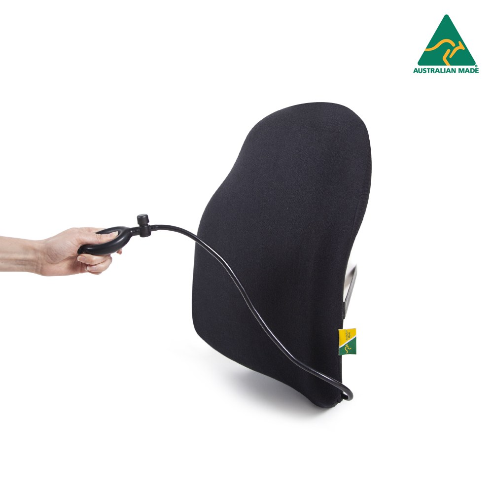 Portable lumbar back shop support